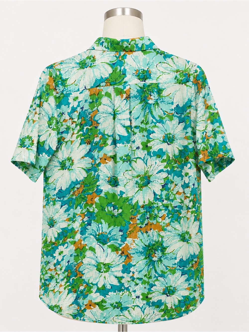 Faithfull The Brand Malibu Linen Floral Button Up Shirt Coastal Vacation Size S - Picture 3 of 9